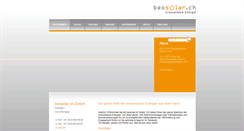 Desktop Screenshot of beosolar.ch